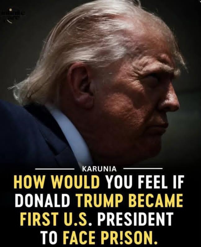 Breaking News : Someone asked "how could you fell if Donald trump's become the first u.s president to face prison"...