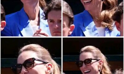 The Princess of Wales enjoying a joyful afternoon from the Royal Box at Wimbledon...