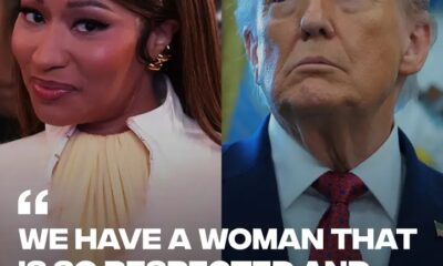 President Donald Trump calls Nicki Minaj "so hot" at the White House Rose Garden Lunch earlier today.