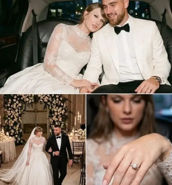 The moment that has instantly captured the attention of fans around the world, Travis Kelce has finally unveiled the first official look at his wife, Taylor Swift, in her stunning custom Dior wedding dress — and the internet cannot stop talking about it. Alongside the breathtaking gown, Swift’s sparkling wedding ring has also become a major highlight, adding an extra layer of excitement to the already magical reveal.. See 20 photos SEE MORE: