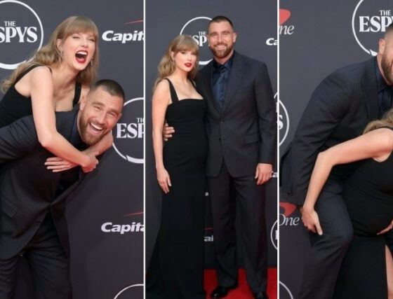 Taylor Swift and Travis Kelce Go Absolutely Wild at the 2026 ESPYs Red Carpet in NYC – Travis Gives Pregnant Taylor a Wild Piggyback Ride First, Then She Struggles Hilariously to Carry Him Back as Her Baby Bump Nearly Pops Out… See Clip