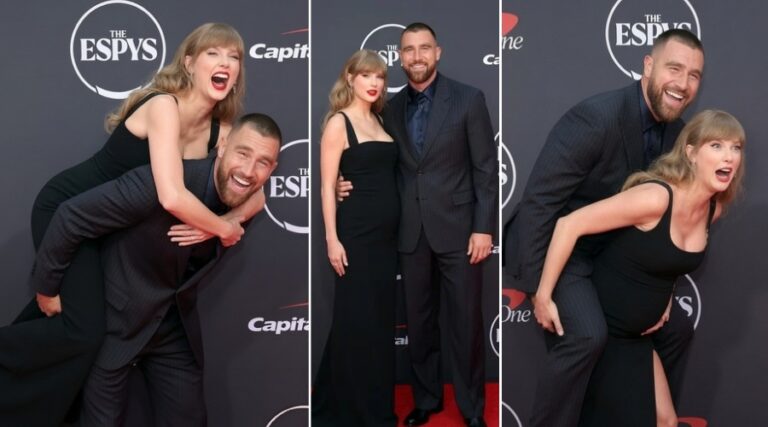 Taylor Swift and Travis Kelce Go Absolutely Wild at the 2026 ESPYs Red Carpet in NYC – Travis Gives Pregnant Taylor a Wild Piggyback Ride First, Then She Struggles Hilariously to Carry Him Back as Her Baby Bump Nearly Pops Out… See Clip