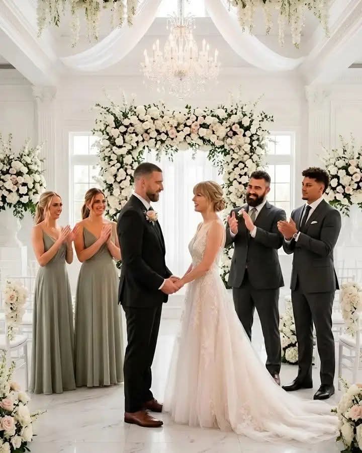 Congratulations to Travis Kelce and his family! NO MORE RUMOR: Famous NFL star Travis Kelce said “I do” last night at a wedding that thrilled fans and the elite. With congratulations from Jason Kelce and Kylie Kelce — alongside Patrick Mahomes and his wife Brittany Mahomes
