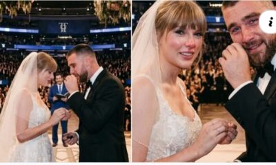 Travis Kelce and Taylor Swift Both Cry While Exchanging Rings at the Beautiful MSG Wedding Ceremony After Emotionally Saying “I do”… SEE FIRST PHOTOS