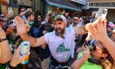 Jason and Kylie Kelce raised $2.26 million for the Eagles Autism Foundation at last week's celebrity bartending event at the Ocean Drive in Sea Isle City, N.J...