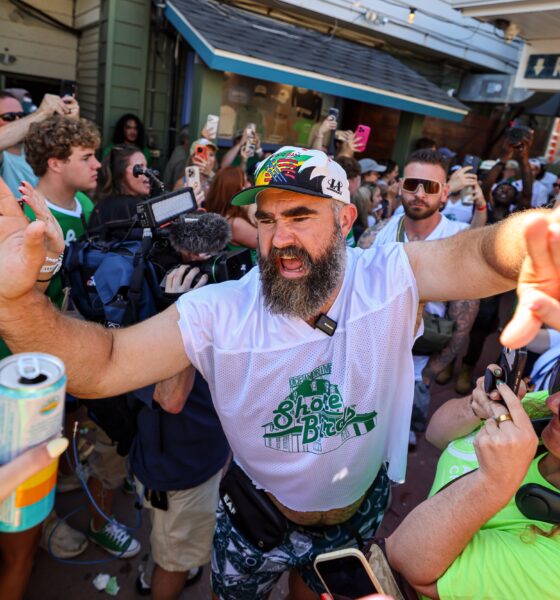 Jason and Kylie Kelce raised $2.26 million for the Eagles Autism Foundation at last week's celebrity bartending event at the Ocean Drive in Sea Isle City, N.J...
