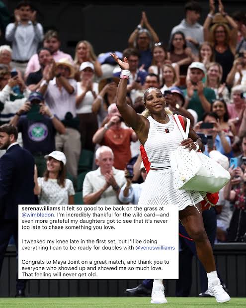 Serena Williams felt so good to be back on the grass at @wimbledon...