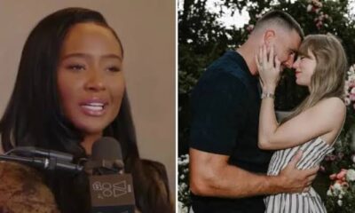 Travis Kelce’s ex-girlfriend says she’s getting death threats from Taylor Swift’s ‘hypocritical’ fans after what she said about there wedding...