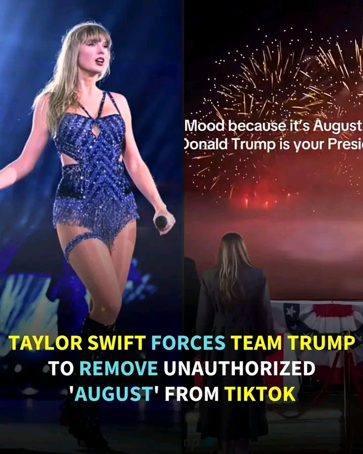 Taylor Swift had her song "August" removed from a Team Trump TikTok account after it was used without her permission in a video showing Donald and Melania Trump watching fireworks...