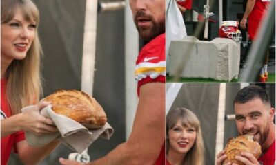Taylor Swift Caught on Camera Delivering Her Famous Homemade Sourdough to Her Hardworking Husband Travis Kelce at Chiefs Training Camp in St. Joseph, Only for Shocked Fans to Realize It Was the Real Deal – But the Internet Melted When Travis Was Caught Red-Handed With Crumbs All Over His Face, While Taylor’s Playful, Blushing Reaction After Noticing the Camera Made the Moment Even Sweeter, as Bystanders Raved About the Irresistible Aroma Drifting Across the Sidelines and Leaving Everyone Asking One Big Question… See Full Details and the Full Raw Clip