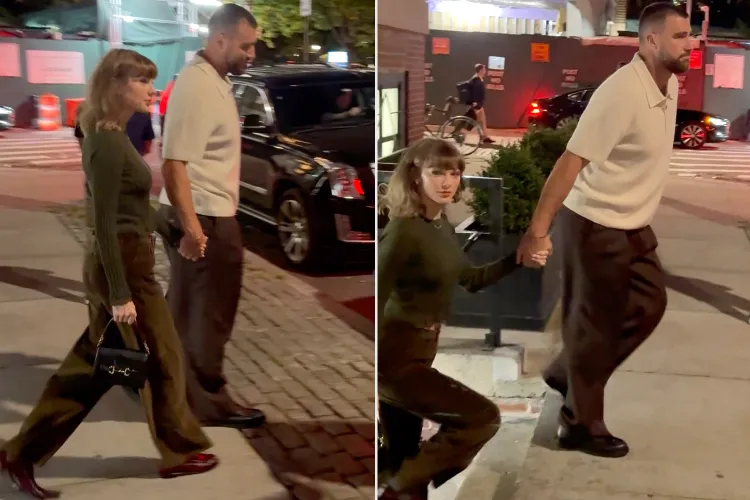 Taylor Swift and Travis Kelce Hold Hands Following Dinner Date Night in N.Y.C.